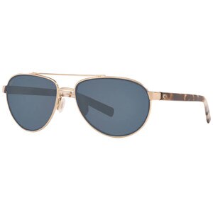 Costa Fernandina Sunglasses Polarized Women's in Brushed Gold with Grey 580P